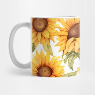 Sunflowers watercolor pattern #4 Mug